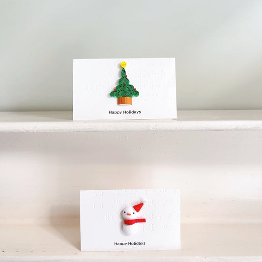 点字紙リサイクル happy holiday ツリー